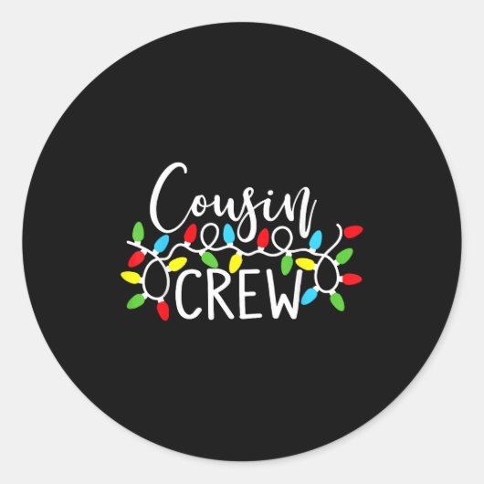 Cousin Crew Christmas Kids Cousins Christmas Crew  Runder Aufkleber (Vorderseite)
