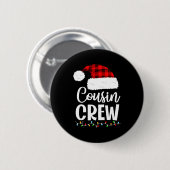 Cousin Crew Christmas Kids Cousins Christmas Match Button (Vorne & Hinten)