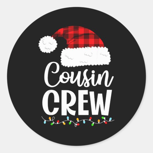 Cousin Crew Christmas Kids Cousins Christmas Match Runder Aufkleber (Vorderseite)