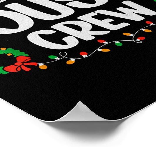 Cousin Crew Christmas Lights Family Matching Pajam Poster (Ecke)