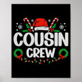 Cousin Crew Christmas Lights Family Matching Pajam Poster (Vorne)