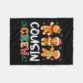 Cousin Crew Christmas Pajama Shirt Gingerbread Man Fleecedecke (Vorderseite (Horizontal))