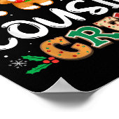 Cousin Crew Christmas Pajama Shirt Gingerbread Man Poster (Ecke)