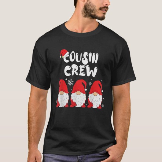 Cousin Crew Christmas Pajamas Dog Santa Merry Xmas T-Shirt (Vorderseite)