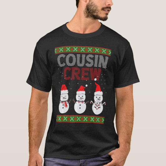 Cousin Crew Christmas Pajamas Gnome Tree Merry Xma T-Shirt (Vorderseite)