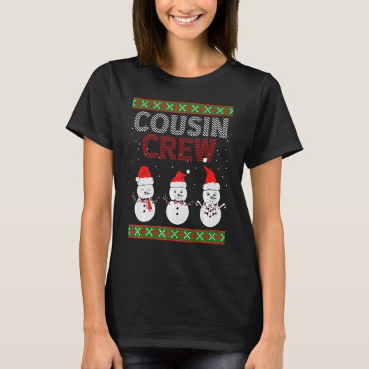 Cousin Crew Christmas Pajamas Gnome Tree Merry Xma T-Shirt (Vorderseite)