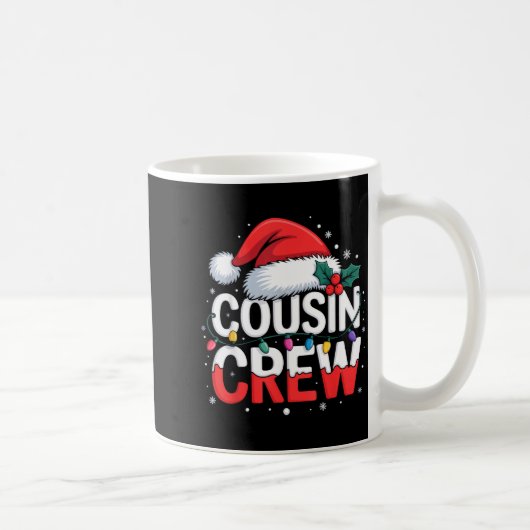 Cousin Crew Christmas Reindeer Antlers Hat Lights  Kaffeetasse (Rechts)