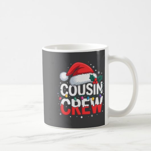 Cousin Crew Christmas Reindeer Antlers Hat Lights Kaffeetasse (Rechts)