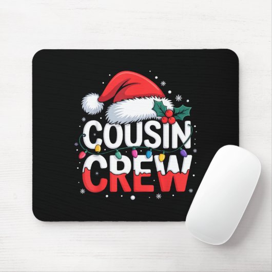 Cousin Crew Christmas Reindeer Antlers Hat Lights  Mousepad (Mit Mouse)