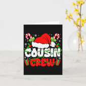 Cousin Crew Christmas Santa Hat Lights Xmas Men Bo Karte (Gelbe Blume)