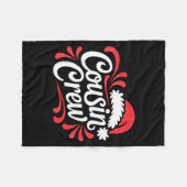 Cousin Crew Christmas Xmas Lights Family Matching Fleecedecke (Vorderseite (Horizontal))