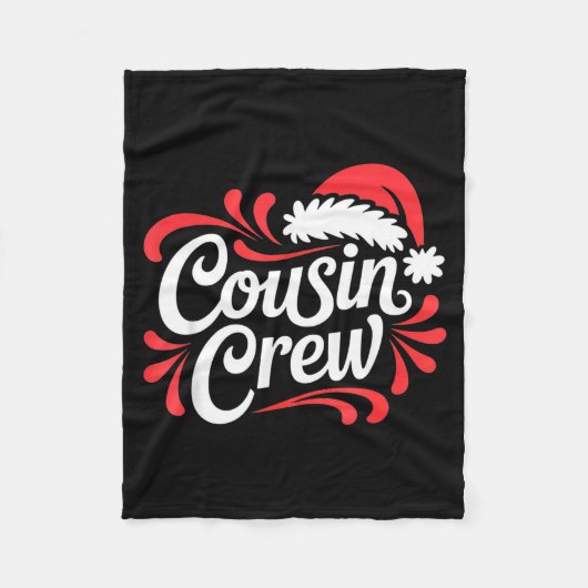 Cousin Crew Christmas Xmas Lights Family Matching Fleecedecke (Vorderseite)