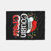 Cousin Crew Christmas Xmas Lights Family Matching Fleecedecke (Vorderseite (Horizontal))