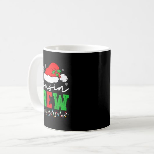 Cousin Crew Christmas Xmas Lights Family Matching  Kaffeetasse (Vorderseite Links)