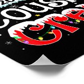 Cousin Crew Christmas Xmas Lights Family Matching  Poster (Ecke)