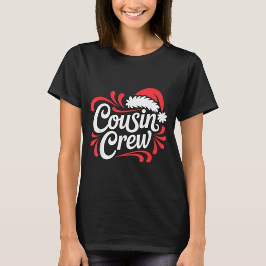 Cousin Crew Christmas Xmas Lights Family Matching T-Shirt (Vorderseite)