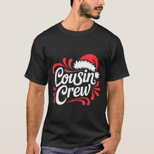 Cousin Crew Christmas Xmas Lights Family Matching T-Shirt (Vorderseite)