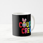 Cousin Crew Cute Bunny Rabbit Egg Matching Easter Kaffeetasse (VorderseiteRechts)