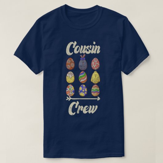 Cousin Crew Cute Bunny Rabbit Egg Matching Easter T-Shirt (Design vorne)