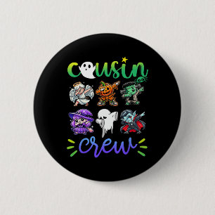 Cousin Crew Dabbing Halloween Boys Skeleton Zombie Button