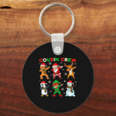 Cousin Crew Dabbing Santa Elf Friends Christmas Fu Schlüsselanhänger (Vorderseite)