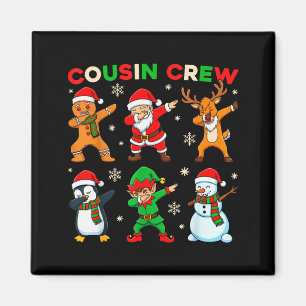 Cousin Crew Dabbing Santa-Elfen-Freunde Weihnachte Magnet