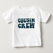 Cousin Crew | Dark Aquamarin Matching Family Baby T-shirt (Vorderseite)