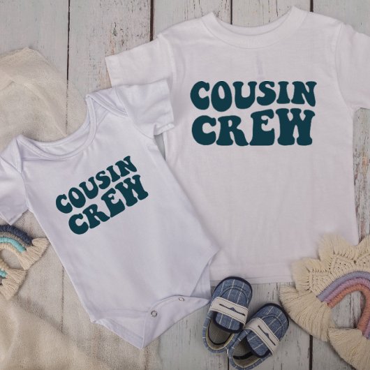 Cousin Crew | Dark Aquamarin Matching Family Baby T-shirt