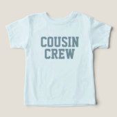 Cousin Crew | Dusty Blue Kids Baby T - Shirt (Design Vorderseite)
