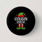 Cousin Crew Elf Xmas Matching Family Elf Squad Chr Button (Vorderseite)