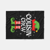 Cousin Crew Elf Xmas Matching Family Elf Squad Chr Fleecedecke (Vorderseite (Horizontal))