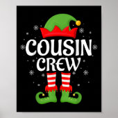 Cousin Crew Elf Xmas Matching Family Elf Squad Chr Poster (Vorne)