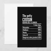 Cousin Crew Ernährung Fakten der kleinen Cousin Einladung (Vorne/Hinten)