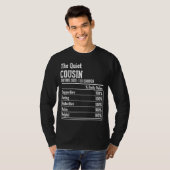 Cousin Crew Ernährung Fakten für den ruhigen Cousi T-Shirt (Vorne ganz)