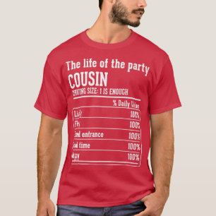 Cousin Crew Ernährung Fakten über die Lebensdauer T-Shirt