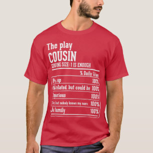 Cousin Crew Ernährung Fakten zum Spiel Cousin T-Sh T-Shirt