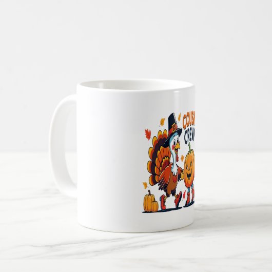 Cousin Crew Erntedank Pumpkin Kaffeetasse (Vorderseite Links)