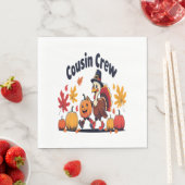 Cousin Crew Erntedank Pumpkin Serviette (Beispiel)