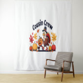 Cousin Crew Erntedank Pumpkin Wandteppich (Beispiel)