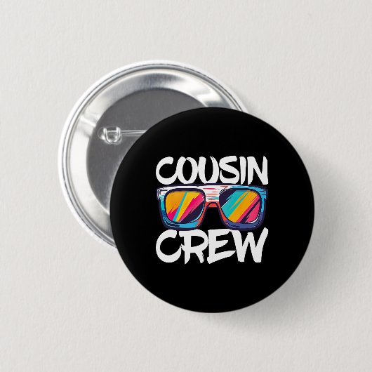 Cousin Crew Erwachsene Kinder Matching Cousin Crew Button (Vorne & Hinten)