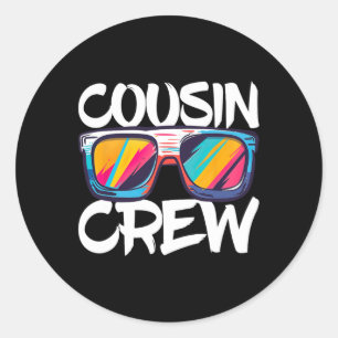 Cousin Crew Erwachsene Kinder Matching Cousin Crew Runder Aufkleber