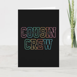 Cousin Crew Familien-Matching Cousin Jungen Mädche Karte
