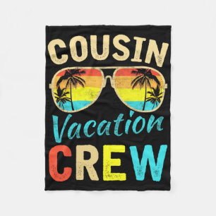 Cousin Crew Familienurlaub Sommerferien Strand Fleecedecke