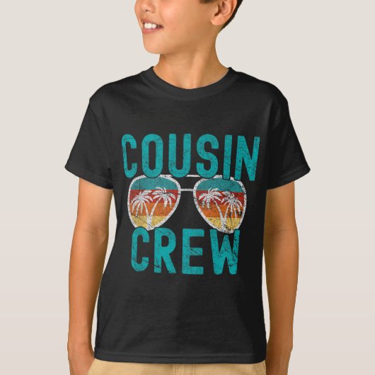 Cousin Crew Familienurlaub Sommerferien Strand T-Shirt (Vorderseite)