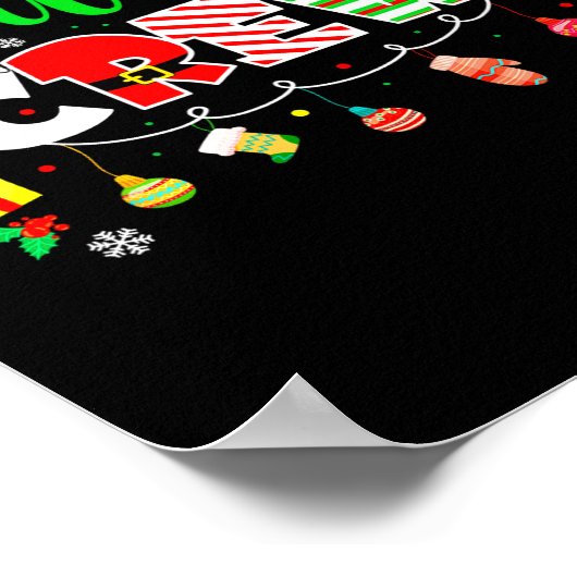 Cousin Crew Family Christmas 2025 Matching Xmas Sq Poster (Ecke)