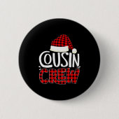 Cousin Crew Family Group Matching Christmas Pajama Button (Vorderseite)
