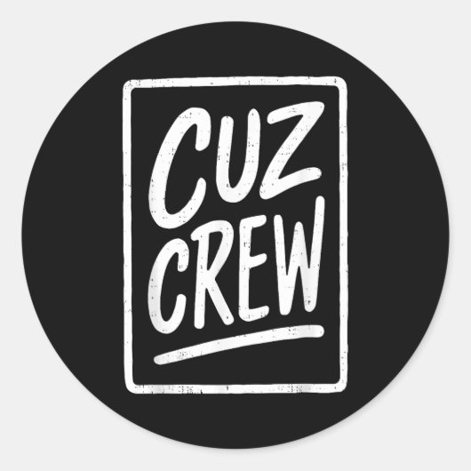 Cousin Crew Family Matching Funny Cousin Squad Tee Runder Aufkleber (Vorderseite)
