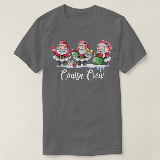 Cousin Crew Funny Santa Merry Christmas Happy Holi T-Shirt (Design vorne)