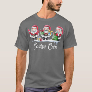 Cousin Crew Funny Santa Merry Christmas Happy Holi T-Shirt