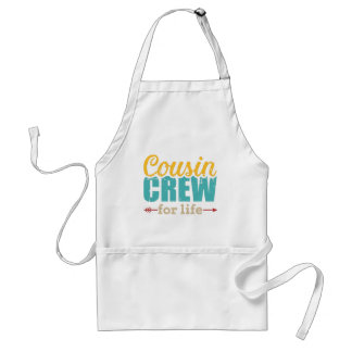 Cousin Crew für Leben Vintage Retro Schürze